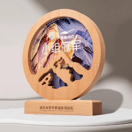 Solid Wood Crystal Award
