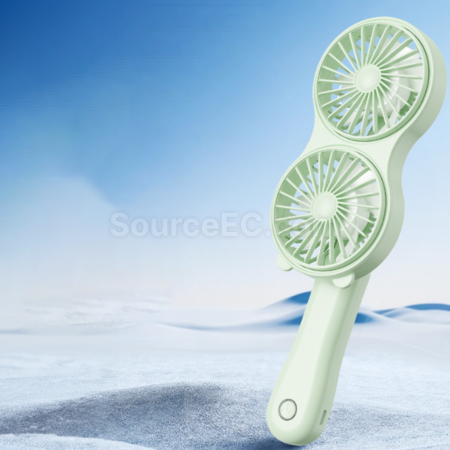 Customization Portable Desktop Handheld Double Head Fan Corporate Gifts