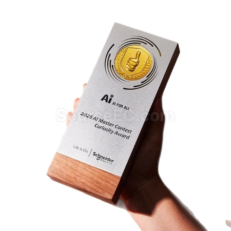Customization Solid Wood Metal Trophy Corporate Gifts