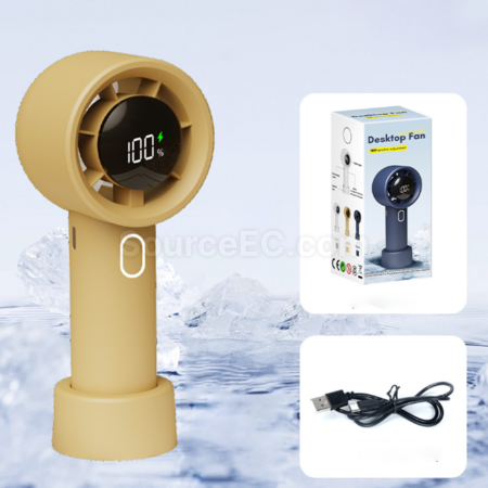 Customization Digital Display Handheld Desktop USB Fan Corporate Gifts