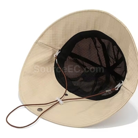 Customization Japanese Style Drawstring Wide Brim Sun Protection And Waterproof Basin Hat Corporate Gifts