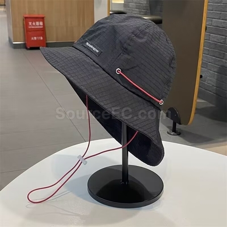 Customization Japanese Style Drawstring Wide Brim Sun Protection And Waterproof Basin Hat Corporate Gifts