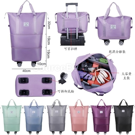 Customization Large Capacity Universal Wheel Dry And Wet Separation Expandable Waterproof Luggage Bag Corporate Gifts