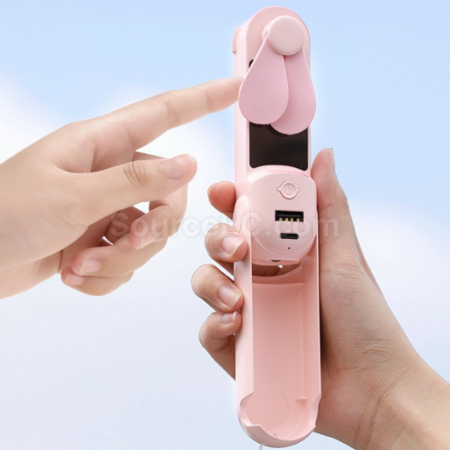 Customization Five-in-one power bank with mirror, flashlight, stand, and mini fan Corporate Gifts