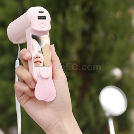 Customization Five-in-one power bank with mirror, flashlight, stand, and mini fan Corporate Gifts