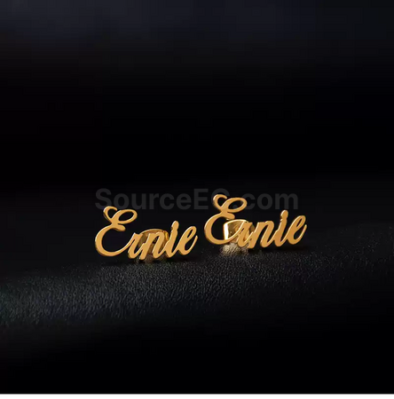 Customization Customized text earrings and studs Corporate Gifts