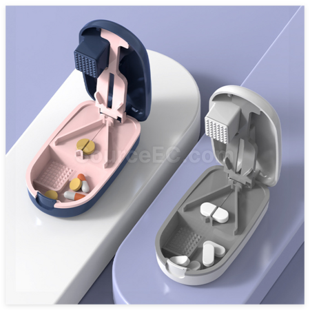 Customization Pill Box with Pill Cutter Corporate Gifts
