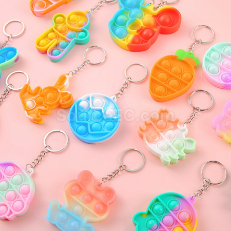 Customization Rainbow stress - relieving keychain Corporate Gifts