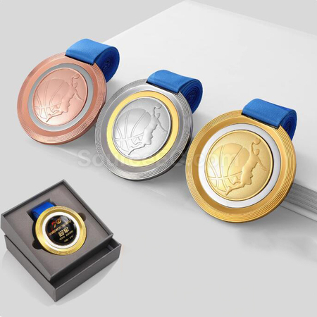 Basketball Metal Medal