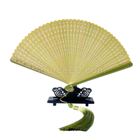 Customization Carved Fragrant Wood Folding Fan Corporate Gifts