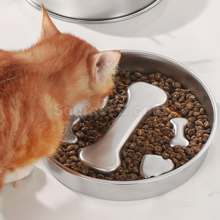 Customization Stainless steel pet slow - feeding plate Corporate Gifts