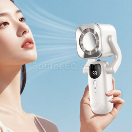 Customization Handheld digital display fan with flashlight Corporate Gifts