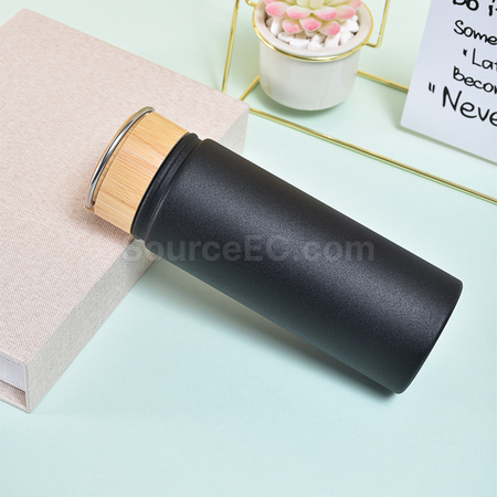 Customization Stainless Steel Bamboo Lid Handle Thermos Cup Corporate Gifts