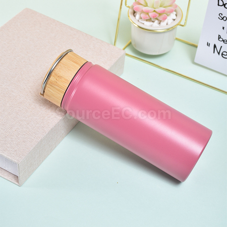 Customization Stainless Steel Bamboo Lid Handle Thermos Cup Corporate Gifts