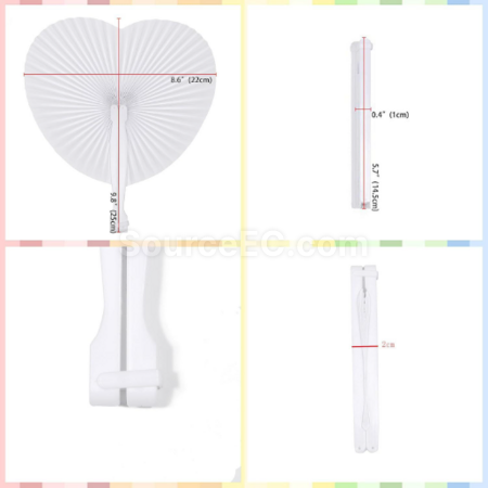 Customization Heart - shaped folding fan Corporate Gifts