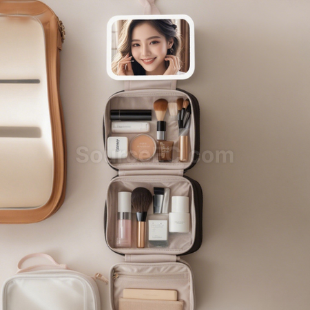 Customization Large-Capacity Makeup Bag With Mirror Corporate Gifts