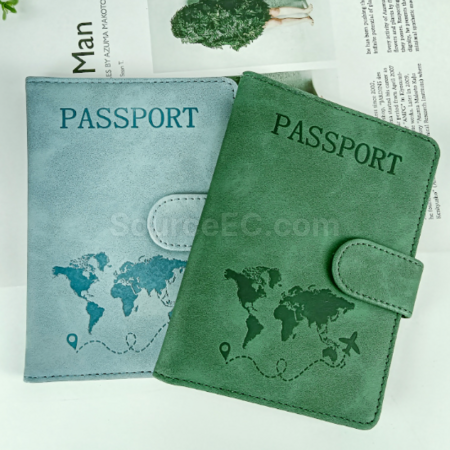 Customization RFID Anti-theft PU Magnetic Snap Passport Cover Corporate Gifts