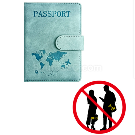 Customization RFID Anti-theft PU Magnetic Snap Passport Cover Corporate Gifts