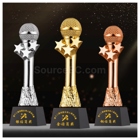 Customization Metal Microphone Trophy Corporate Gifts
