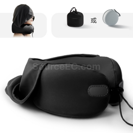 Customization U-shaped hooded memory foam neck pillow Corporate Gifts