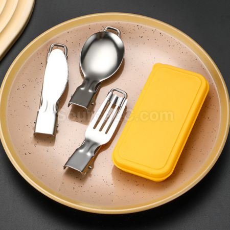 Customization 304 stainless steel folding tableware set Corporate Gifts