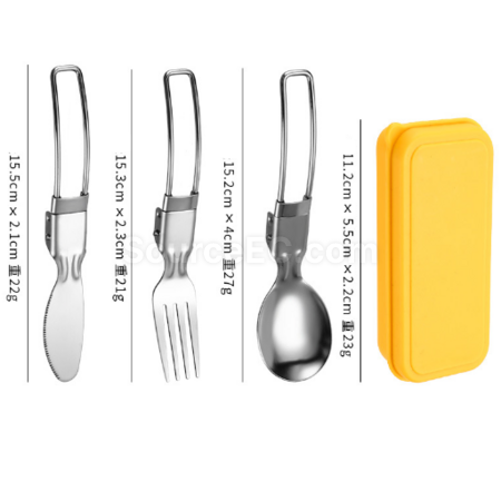 Customization 304 stainless steel folding tableware set Corporate Gifts