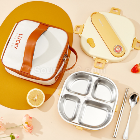 304 square insulated compartment lunch box