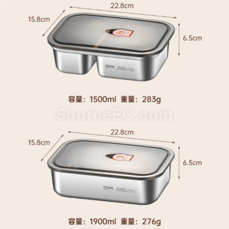 Customization 316L stainless steel sealed lunch box Corporate Gifts