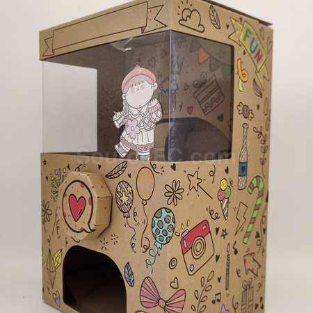Customization Cardboard Gashapon Machine Corporate Gifts