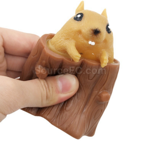 Customization Squirrel Cup Stress-Relief Squishy and Stretchable Toy Corporate Gifts