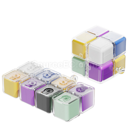 Customization Rubik's Cube Medicine Box with Lanyard Corporate Gifts