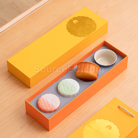 Mooncake-shaped Tea Cup Set