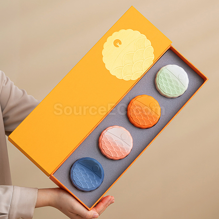 Customization Mooncake-shaped Tea Cup Set Corporate Gifts