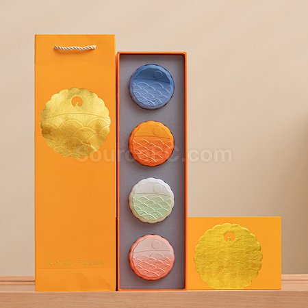 Customization Mooncake-shaped Tea Cup Set Corporate Gifts