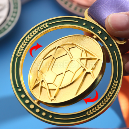 Customization Metal rotating medal Corporate Gifts