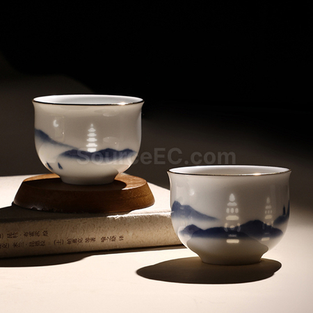Customization Light-transmitting Ceramic Mug Gift Set Corporate Gifts