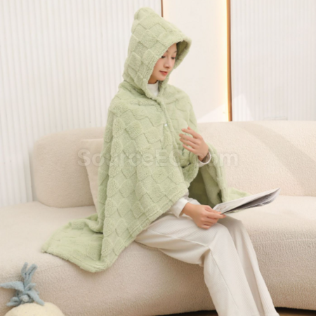 Customization Snap-button shawl hooded blanket Corporate Gifts