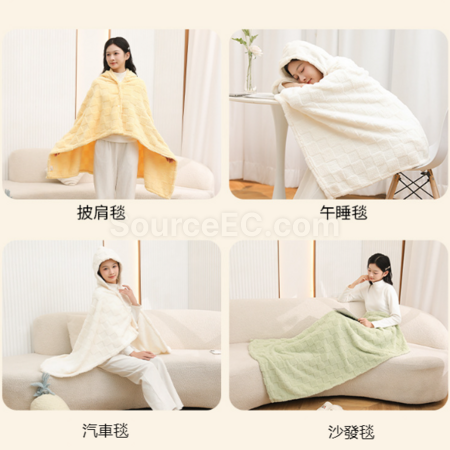 Customization Snap-button shawl hooded blanket Corporate Gifts