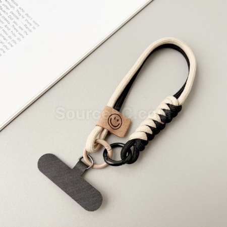 Customization Contrast color woven mobile phone lanyard keychain Corporate Gifts