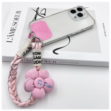 Customization Flower Contrasting Color Mobile Phone Lanyard Corporate Gifts