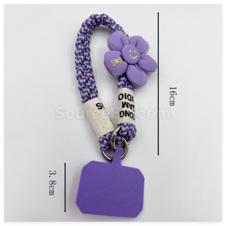 Customization Flower Contrasting Color Mobile Phone Lanyard Corporate Gifts