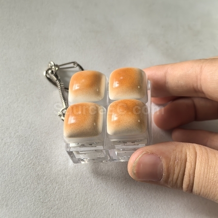 Customization Caramel Bread Fingertip Decompression Button Corporate Gifts