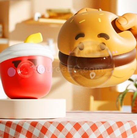 Customization Hamburger and French fries squeeze toy for stress relief Corporate Gifts