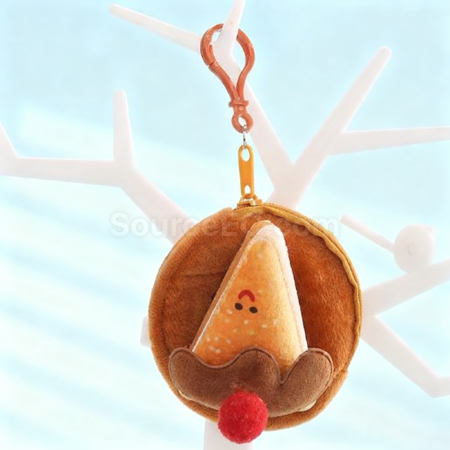 Customization Plush hamburger coin purse pendant keychain Corporate Gifts