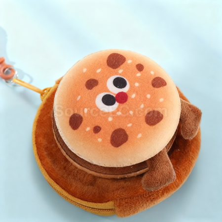 Customization Plush hamburger coin purse pendant keychain Corporate Gifts