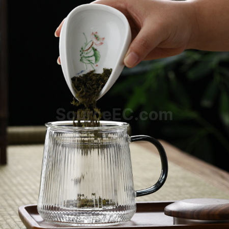 Customization Glass tea cup with tea and water separation function for making tea Corporate Gifts
