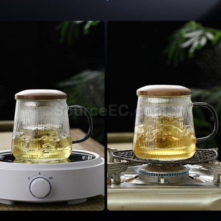 Customization Glass tea cup with tea and water separation function for making tea Corporate Gifts