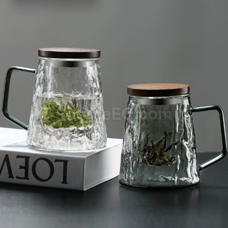 Customization Glass tea cup with separate tea and water compartments for brewing Corporate Gifts
