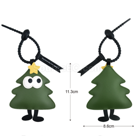 Customization PU Christmas Keychain Pendant Corporate Gifts