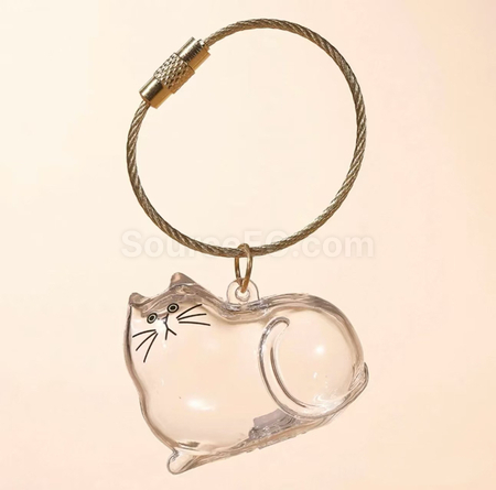 Customization Cute Kitten Transparent Hair Storage Box Corporate Gifts